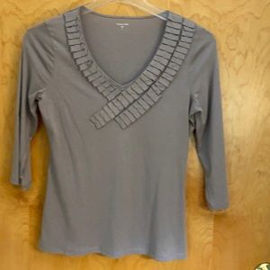 Garnet Hill 3/4 Top Shirt Size Small